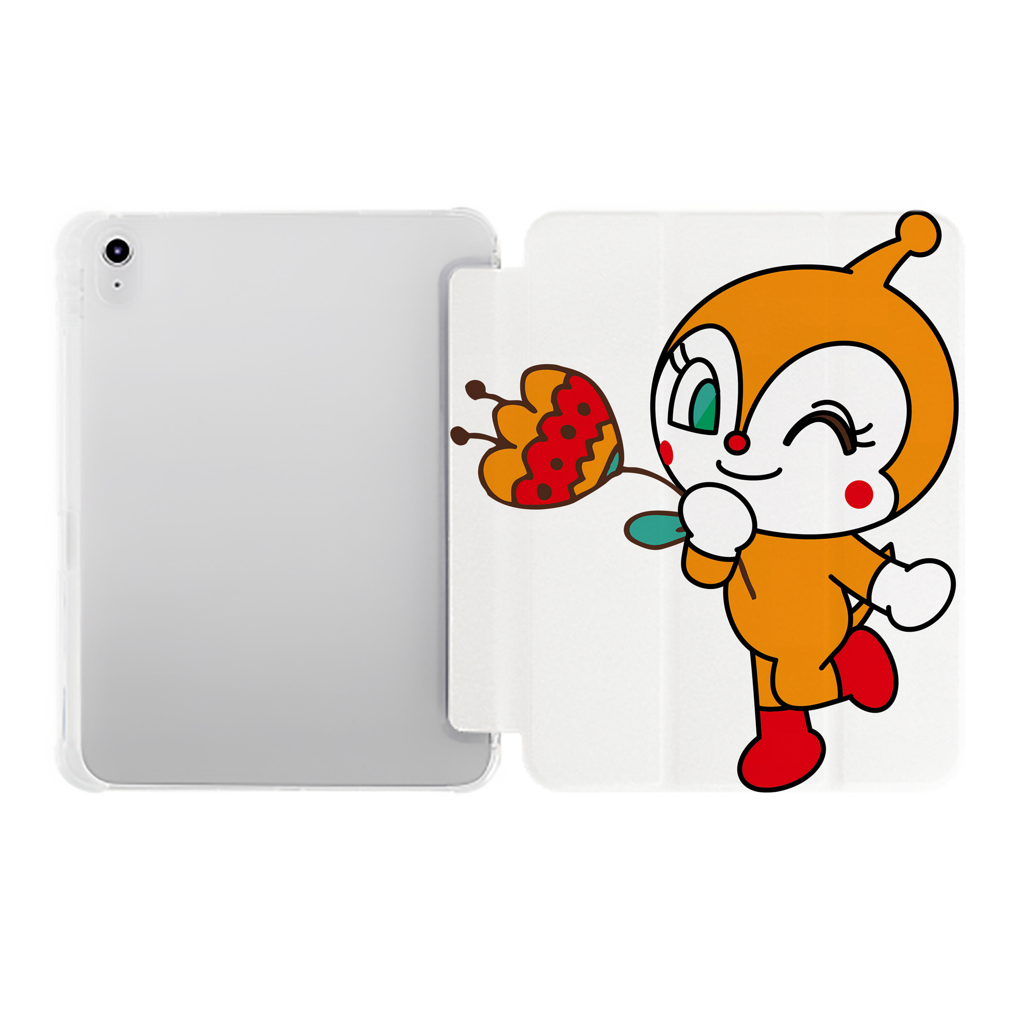 （画像用） アンパンマン Anpanman IPad ケース ペン収納付き 三つ折りスタンド PUレザー×シリコン 対応機種9.5/10.5/10.9インチ